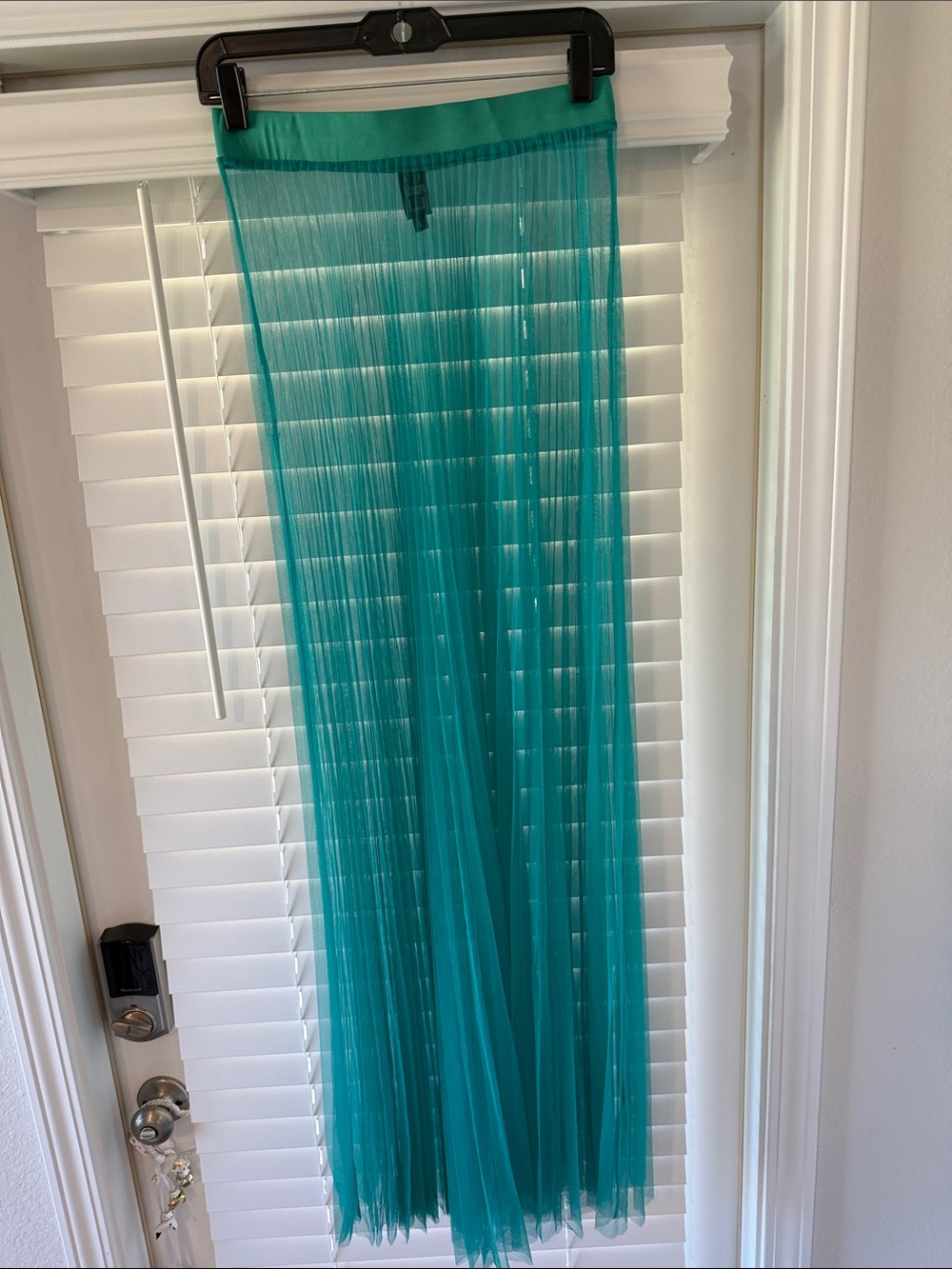Teal Sheer long skirt